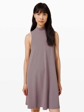 lululemon athletica Mauve Sleeveless Mock-Neck A-Line Mini Dress